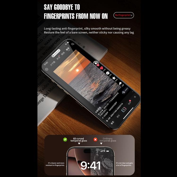 For iPhone 16 Pro WK WTP-116 Easy Install 6D Curved Ultra-Fine Edge Privacy Tempered Glass Film - iPhone 16 Pro Tempered Glass by WK | Online Shopping UK | buy2fix