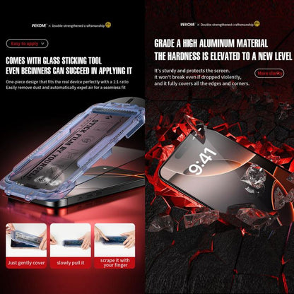 For iPhone 15 Pro Max WK WTP-116 Easy Install 6D Curved Ultra-Fine Edge Privacy Tempered Glass Film - iPhone 15 Pro Max Tempered Glass by WK | Online Shopping UK | buy2fix