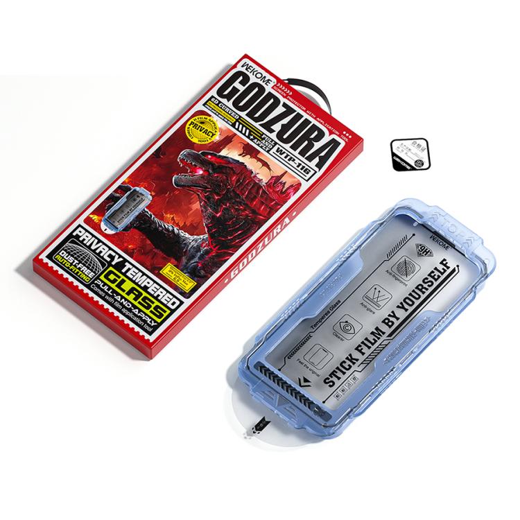 For iPhone 15 Pro WK WTP-116 Easy Install 6D Curved Ultra-Fine Edge Privacy Tempered Glass Film - iPhone 15 Pro Tempered Glass by WK | Online Shopping UK | buy2fix