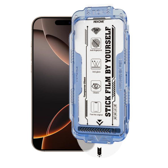 For iPhone 16 Pro Max WK WTP-117 Easy Install 6D Curved Ultra-Fine Edge AR Frosted Tempered Glass Film