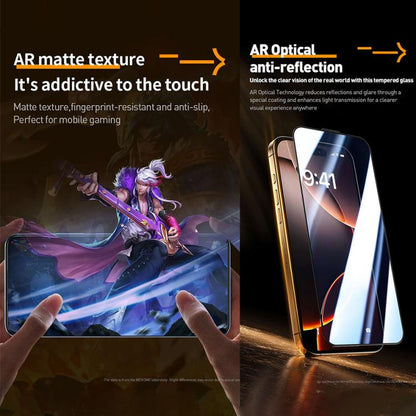 For iPhone 16 Pro WK WTP-117 Easy Install 6D Curved Ultra-Fine Edge AR Frosted Tempered Glass Film - iPhone 16 Pro Tempered Glass by WK | Online Shopping UK | buy2fix