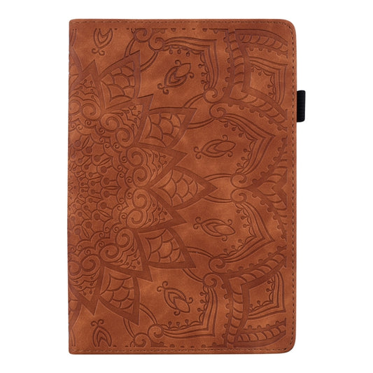 For Samsung Galaxy Tab S8+ / Tab S8 Plus /  Tab S7 FE / Tab S7+ Calf Texture Embossed Horizontal Flip Leather Case with Holder & Card Slots & Photo Frame(Brown) - Galaxy Tab S8+ Cases by buy2fix | Online Shopping UK | buy2fix