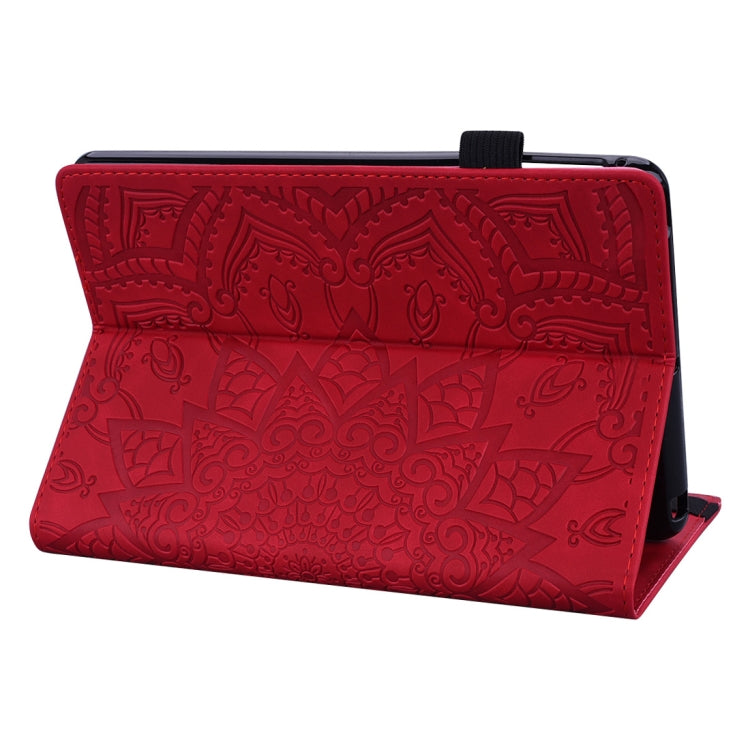 For Samsung Galaxy Tab S8+ / Tab S8 Plus / Tab S7 FE / Tab S7+ Calf Texture Embossed Horizontal Flip Leather Case with Holder & Card Slots & Photo Frame(Red) by buy2fix