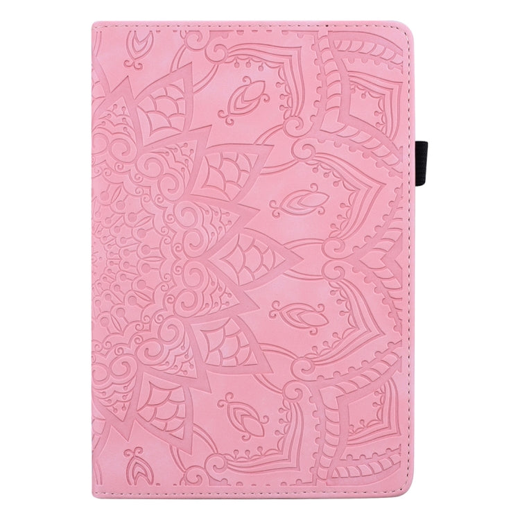 For Samsung Galaxy Tab S8+ / Tab S8 Plus / Tab S7 FE / Tab S7+ Calf Texture Embossed Horizontal Flip Leather Case with Holder & Card Slots & Photo Frame(Pink) by buy2fix