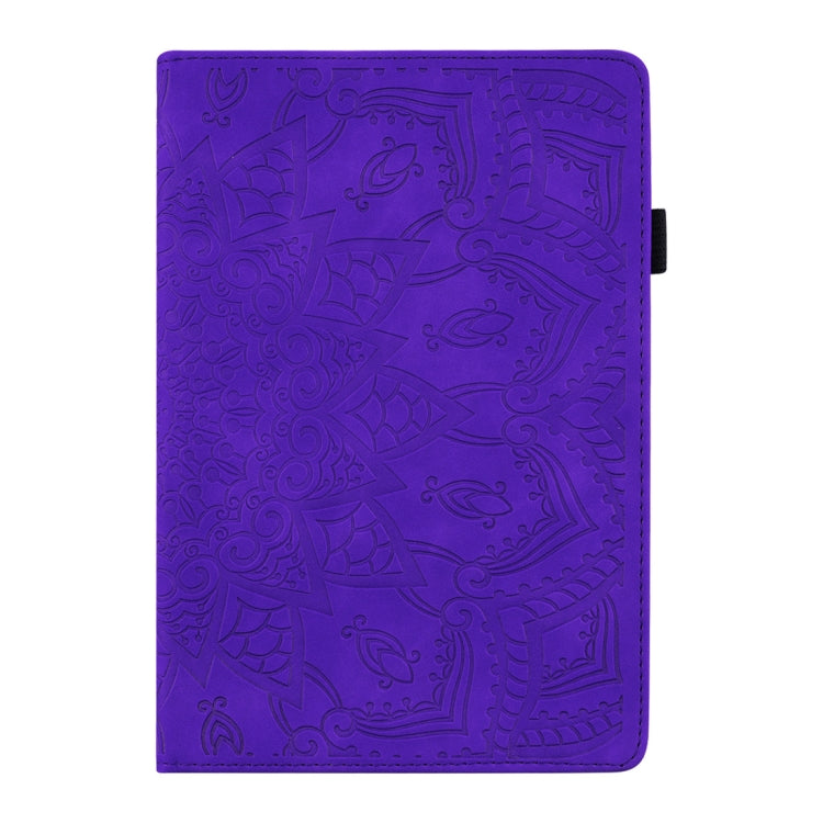 For Samsung Galaxy Tab S8+ / Tab S8 Plus / Tab S7 FE / Tab S7+ Calf Texture Embossed Horizontal Flip Leather Case with Holder & Card Slots & Photo Frame(Purple) by buy2fix