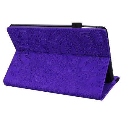 For Samsung Galaxy Tab S8+ / Tab S8 Plus / Tab S7 FE / Tab S7+ Calf Texture Embossed Horizontal Flip Leather Case with Holder & Card Slots & Photo Frame(Purple) by buy2fix