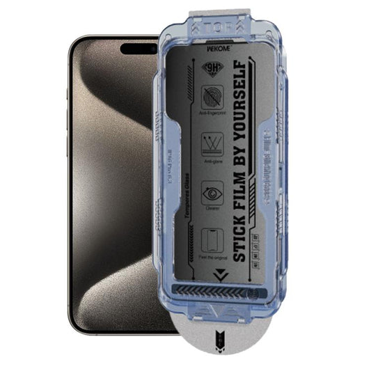 For iPhone 15 Pro WK WTP-118 Easy Install 6D Curved Ultra-Fine Edge Frosted Privacy Tempered Glass Film - iPhone 15 Pro Tempered Glass by WK | Online Shopping UK | buy2fix