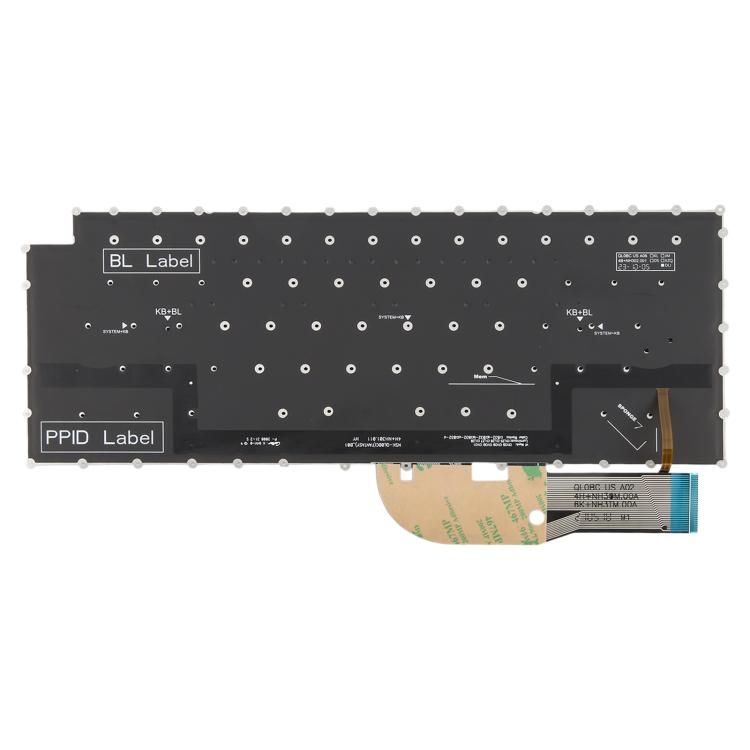 US Version Backlit Laptop Keyboard for Dell XPS 15 9510 9520 9700 9500 Precision 5560 5760 5750 5550 XPS 17 9700 9720 P91F P92F(Black) - Replacement Keyboards by buy2fix | Online Shopping UK | buy2fix