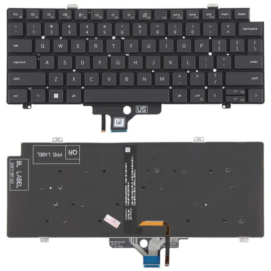 US Version Backlit Laptop Keyboard for Dell Latitude 7420 5420(Black)