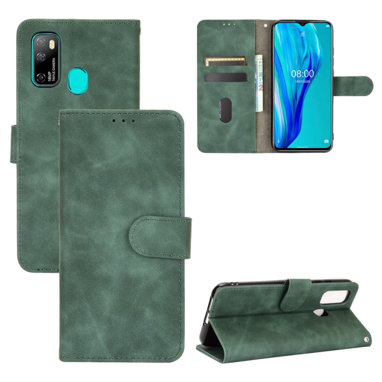 For Ulefone Note 9P Solid Color Skin Feel Magnetic Buckle Horizontal Flip Calf Texture PU Leather Case with Holder & Card Slots & Wallet(Green) by buy2fix