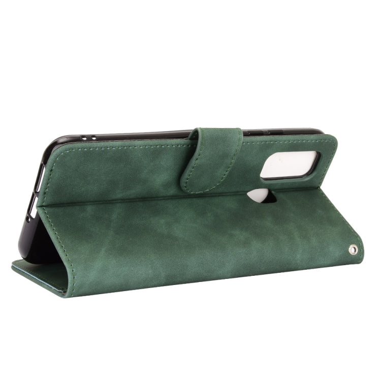 For Ulefone Note 9P Solid Color Skin Feel Magnetic Buckle Horizontal Flip Calf Texture PU Leather Case with Holder & Card Slots & Wallet(Green) by buy2fix