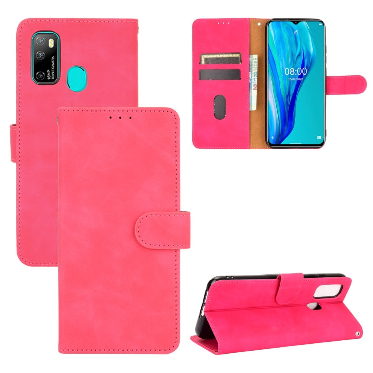 For Ulefone Note 9P Solid Color Skin Feel Magnetic Buckle Horizontal Flip Calf Texture PU Leather Case with Holder & Card Slots & Wallet(Rose Red) by buy2fix