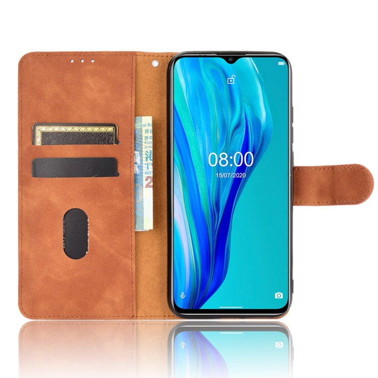 For Ulefone Note 9P Solid Color Skin Feel Magnetic Buckle Horizontal Flip Calf Texture PU Leather Case with Holder & Card Slots & Wallet(Brown) by buy2fix