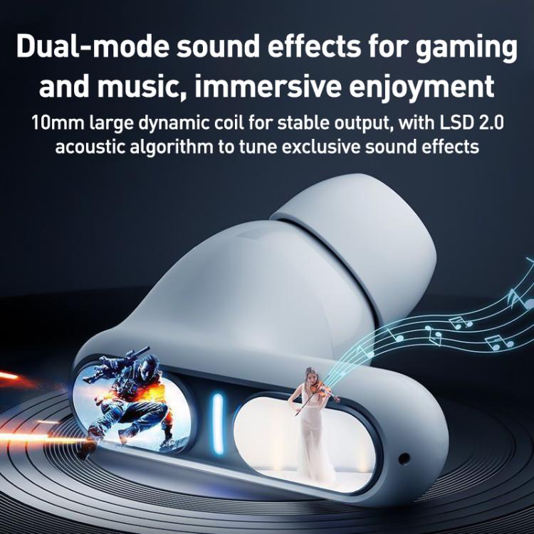 Langsdom TG12 ENC Noise Reduction Wireless Bluetooth Earphone(Grey) - Bluetooth Earphone by Langsdom | Online Shopping UK | buy2fix