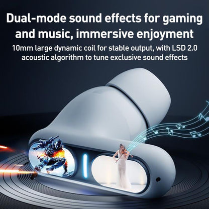 Langsdom TG12 ENC Noise Reduction Wireless Bluetooth Earphone(Grey) - Bluetooth Earphone by Langsdom | Online Shopping UK | buy2fix