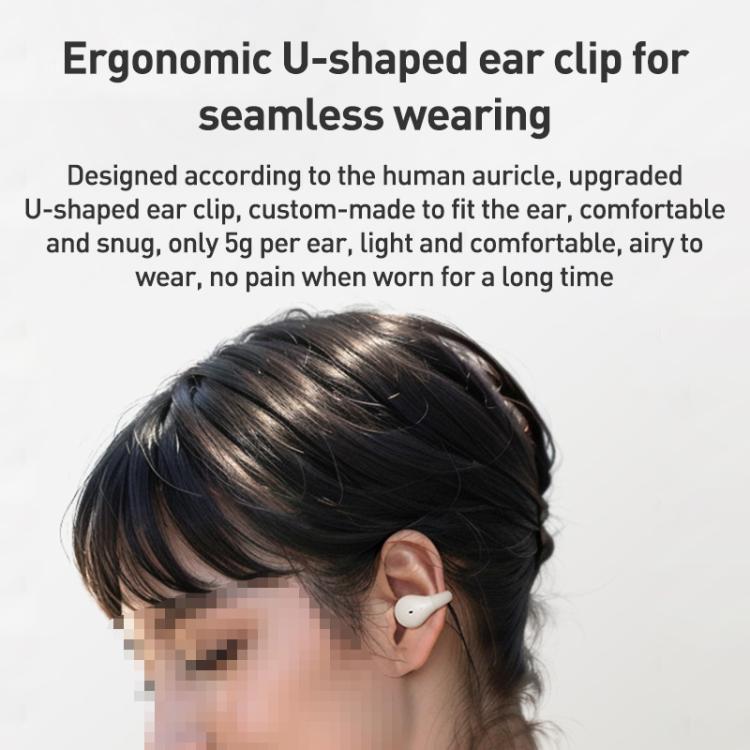 Langsdom TS03 Pro Clip-On Wireless Bluetooth Earphones(Beige) - Bluetooth Earphone by Langsdom | Online Shopping UK | buy2fix