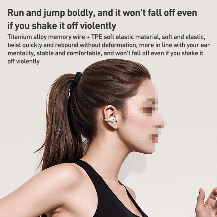 Langsdom TS03 Pro Clip-On Wireless Bluetooth Earphones(Beige) - Bluetooth Earphone by Langsdom | Online Shopping UK | buy2fix