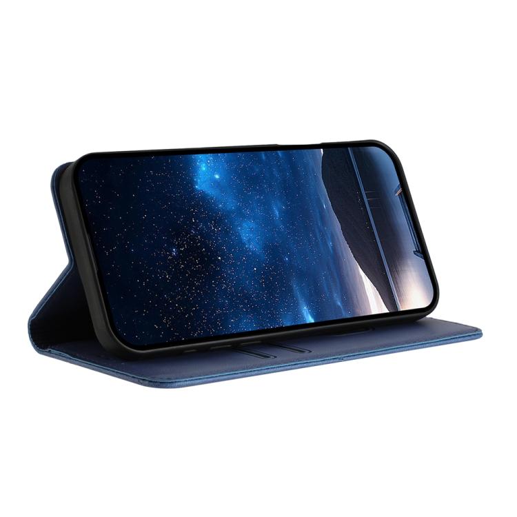 For iPhone 17 Air Strong Magnetic Frosted Flip Leather Phone Case(Royal Blue) - iPhone 17 Air Cases by buy2fix | Online Shopping UK | buy2fix