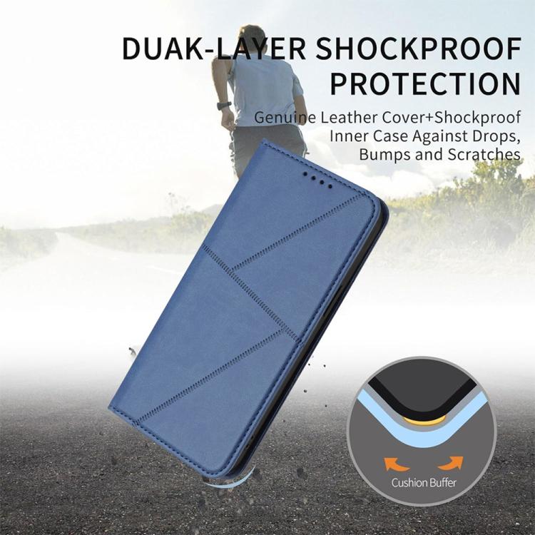 For iPhone 17 Pro Strong Magnetic Frosted Flip Leather Phone Case(Royal Blue) - iPhone 17 Pro Cases by buy2fix | Online Shopping UK | buy2fix
