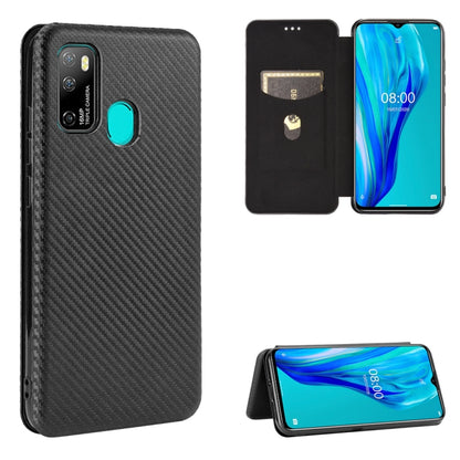 For Ulefone Note 9P Carbon Fiber Texture Horizontal Flip TPU + PC + PU Leather Case with Card Slot(Black) by buy2fix