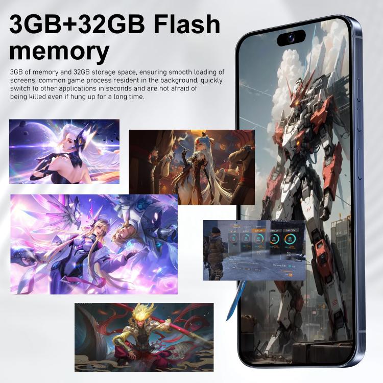 I16 Pro Max / VD1, 3GB+32GB, 6.8 inch Android 10 MTK6753 Octa Core, Network: 4G, Dual SIM, Plug:UK Plug(Black) -  by buy2fix | Online Shopping UK | buy2fix