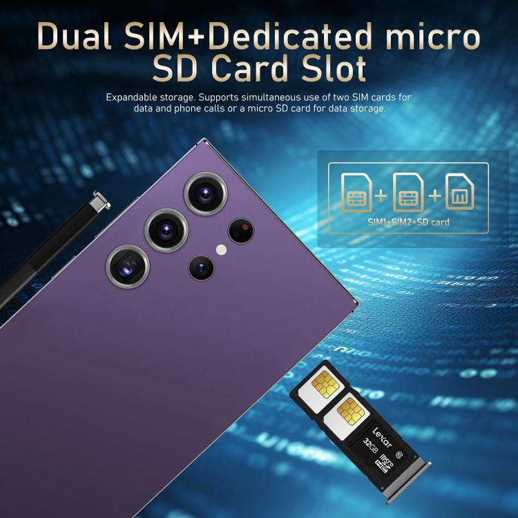 S24 Ultra / S7, 4GB+128GB, 6.75 inch Android 10 MTK6750 Octa Core, Network: 4G, Dual SIM, Plug:UK Plug(Sky Blue) -  by buy2fix | Online Shopping UK | buy2fix