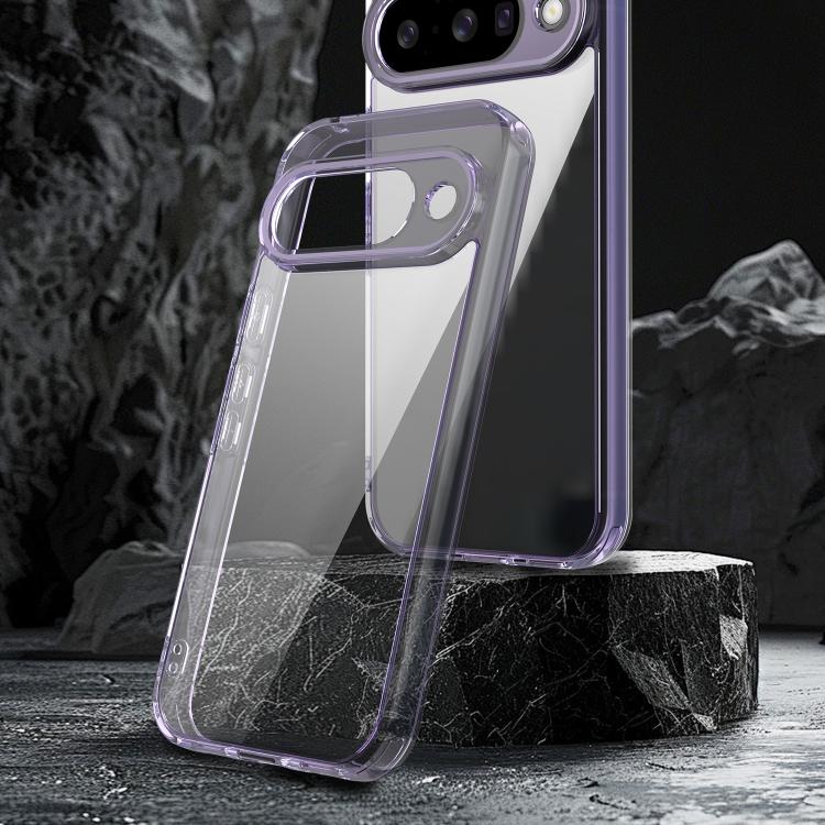 For Google Pixel 10 PC Hybrid TPU Airbag Shockproof Phone Case(Transparent Purple) - Google Cases by buy2fix | Online Shopping UK | buy2fix