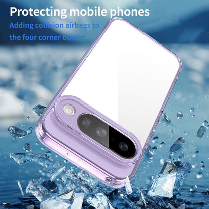 For Google Pixel 10 PC Hybrid TPU Airbag Shockproof Phone Case(Transparent Purple) - Google Cases by buy2fix | Online Shopping UK | buy2fix