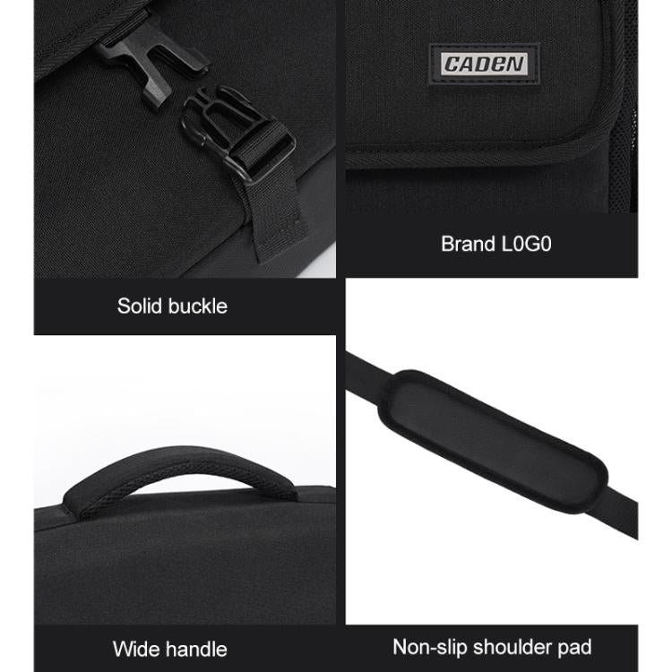 CADeN D27-1 Portable Digital Camera Bag with Strap, Size:26 x 21 x 15cm Grey - Strap Satchel by CADeN | Online Shopping UK | buy2fix
