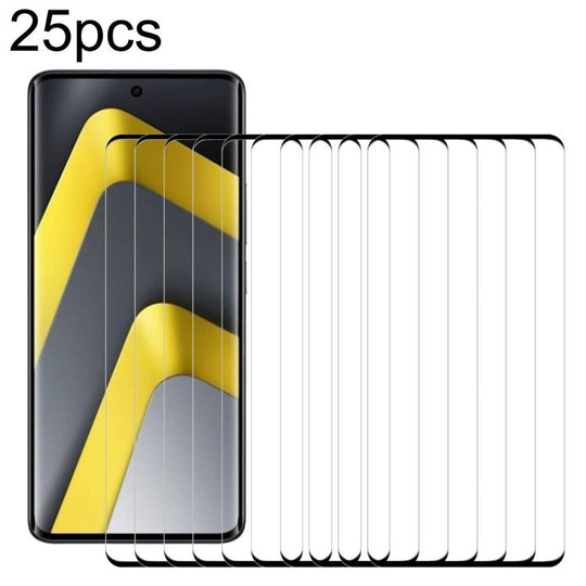 For Xiaomi Poco M8 Pro 5G 25pcs 3D Curved Edge Full Screen Tempered Glass Film