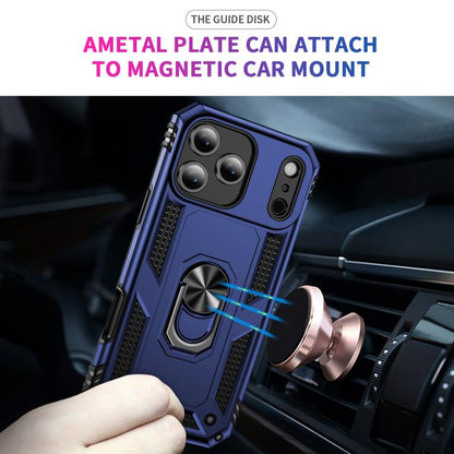For iPhone Air Shockproof TPU Hybrid PC Phone Case with Holder(Blue) - iPhone Air Cases by buy2fix | Online Shopping UK | buy2fix