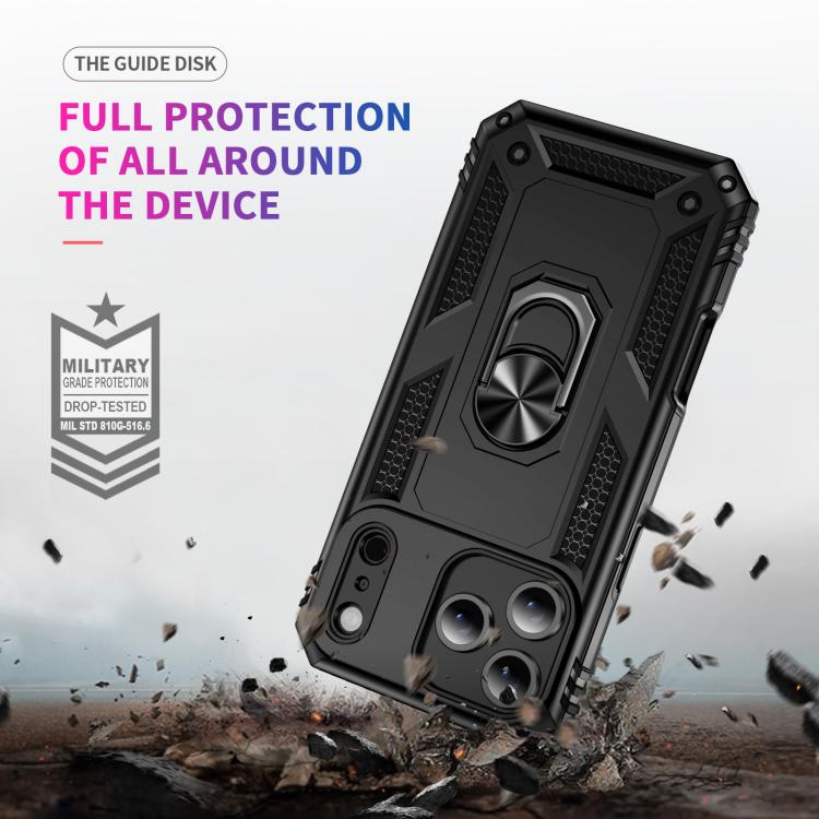 For iPhone 17 Pro Shockproof TPU Hybrid PC Phone Case with Holder(Black) - iPhone 17 Pro Cases by buy2fix | Online Shopping UK | buy2fix