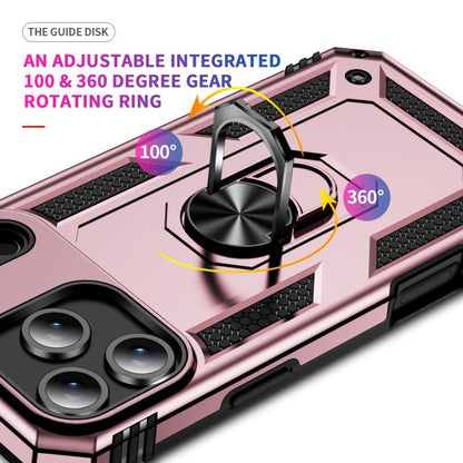 For iPhone 17 Pro Shockproof TPU Hybrid PC Phone Case with Holder(Rose Gold) - iPhone 17 Pro Cases by buy2fix | Online Shopping UK | buy2fix