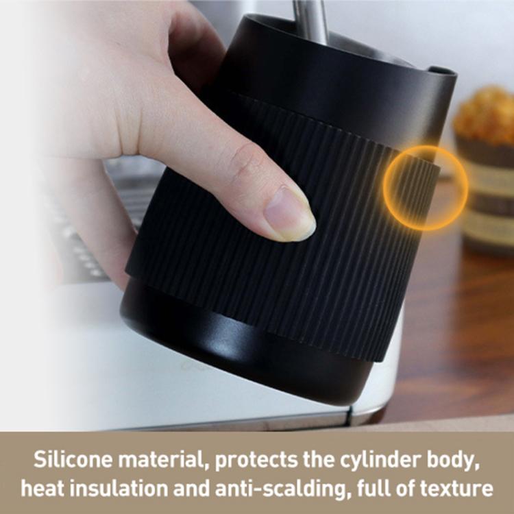 420ml Stainless Steel Latte Art Cup Oblique Mouth Anti-scalding Coffee Milk Foaming Cylinder with Scale(Black) - Coffee Machine Parts by buy2fix | Online Shopping UK | buy2fix