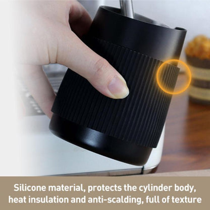 420ml Stainless Steel Latte Art Cup Oblique Mouth Anti-scalding Coffee Milk Foaming Cylinder with Scale(Black) - Coffee Machine Parts by buy2fix | Online Shopping UK | buy2fix