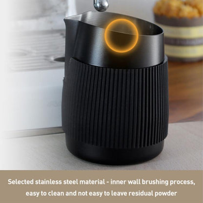 420ml Stainless Steel Latte Art Cup Oblique Mouth Anti-scalding Coffee Milk Foaming Cylinder with Scale(Black) - Coffee Machine Parts by buy2fix | Online Shopping UK | buy2fix