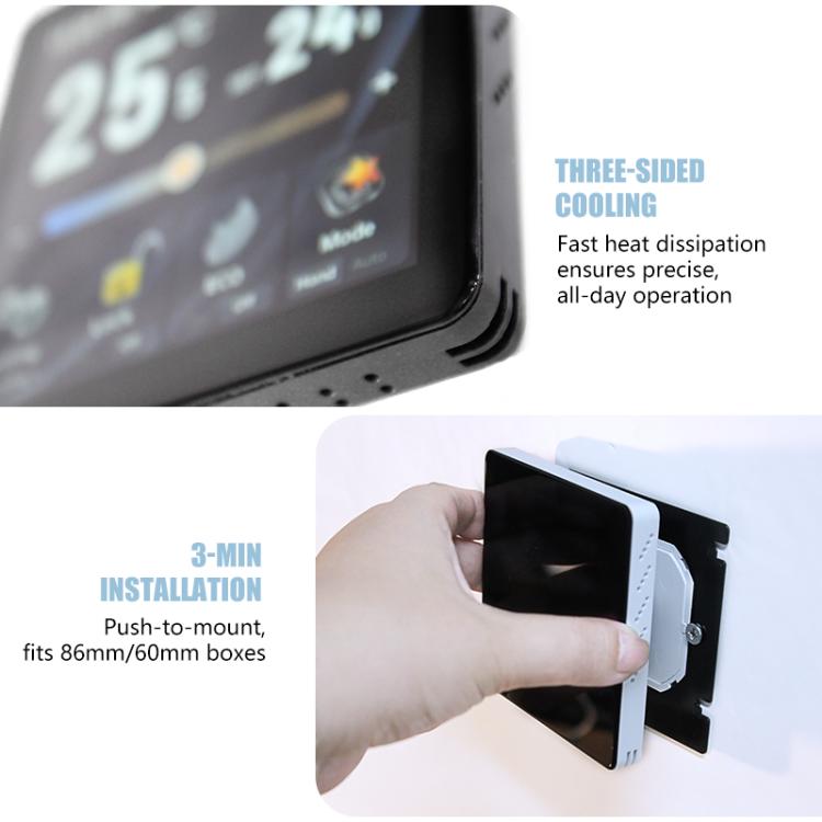 BHT-2005GALW Water Heating WiFi 4 inch Screen Smart Thermostat(Black) - Thermostat & Thermometer by buy2fix | Online Shopping UK | buy2fix