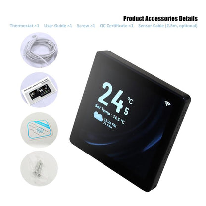 BHT-2005GBLW Electric Heating WiFi 4 inch Screen Smart Thermostat(Black) - Thermostat & Thermometer by buy2fix | Online Shopping UK | buy2fix