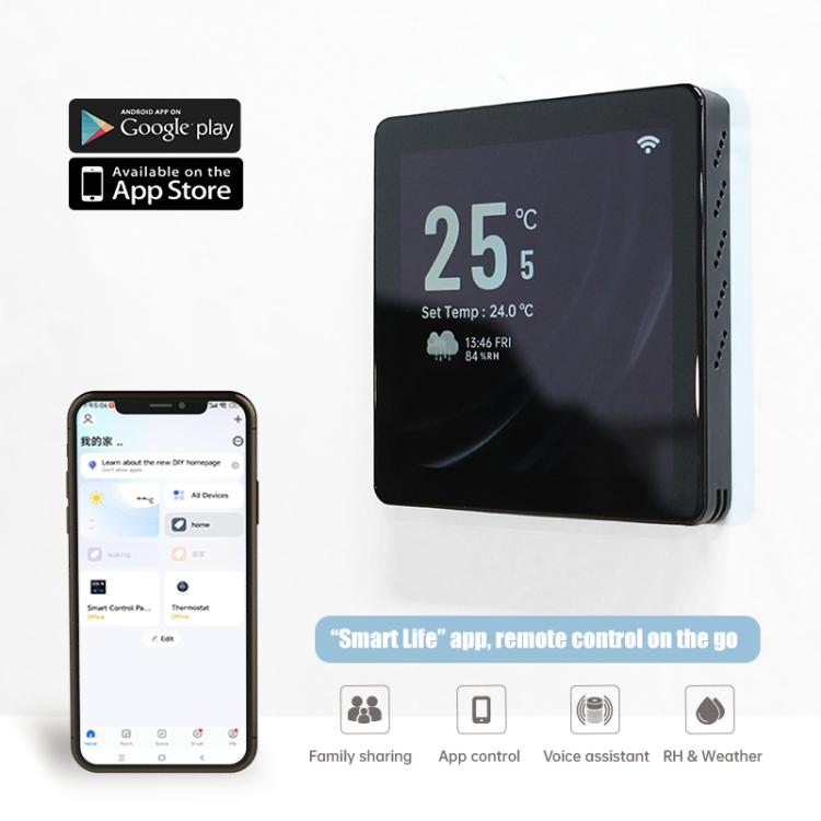 BHT-2005GC Boiler Heating 4 inch Screen Smart Thermostat(White) - Thermostat & Thermometer by buy2fix | Online Shopping UK | buy2fix