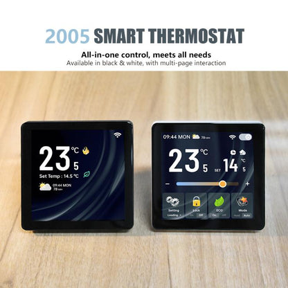 BHT-2005GBLW Electric Heating WiFi 4 inch Screen Smart Thermostat(Black) - Thermostat & Thermometer by buy2fix | Online Shopping UK | buy2fix