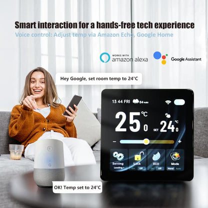 BHT-2005GC Boiler Heating 4 inch Screen Smart Thermostat(White) - Thermostat & Thermometer by buy2fix | Online Shopping UK | buy2fix