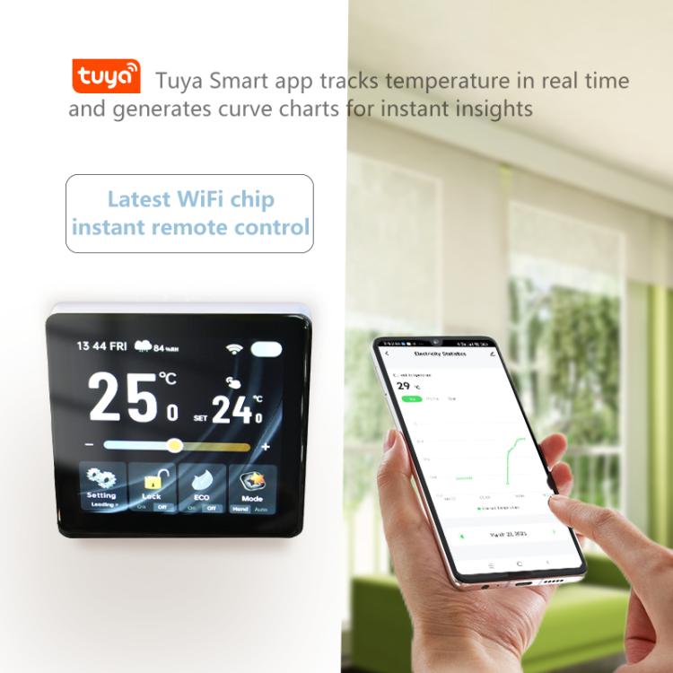 BHT-2005GA Water Heating 4 inch Screen Smart Thermostat(White) - Thermostat & Thermometer by buy2fix | Online Shopping UK | buy2fix