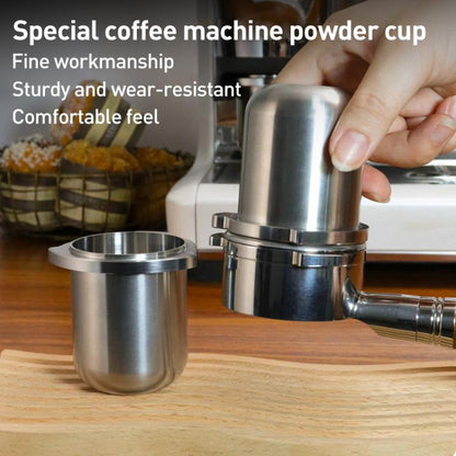 54mm Classic Coffee Machine Handle Stainless Steel Dosing Cup Mug Coffee Powder Feeder For Breville 8 Series - Coffee Machine Parts by buy2fix | Online Shopping UK | buy2fix