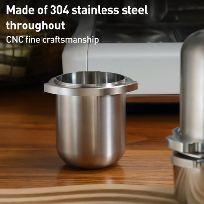 54mm Compatible Type Coffee Machine Handle Stainless Steel Dosing Cup Mug Coffee Powder Feeder For Breville 8 Series - Coffee Machine Parts by buy2fix | Online Shopping UK | buy2fix