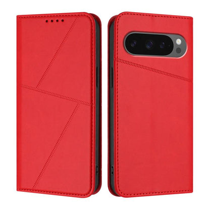 For Google Pixel 10 / Pixel 10 Pro Strong Magnetic Frosted Flip Leather Phone Case(Red) - Google Cases by buy2fix | Online Shopping UK | buy2fix