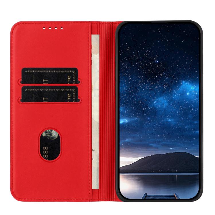 For Google Pixel 10 / Pixel 10 Pro Strong Magnetic Frosted Flip Leather Phone Case(Red) - Google Cases by buy2fix | Online Shopping UK | buy2fix