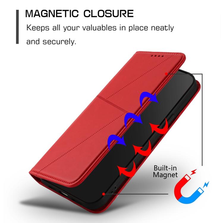 For Google Pixel 10 / Pixel 10 Pro Strong Magnetic Frosted Flip Leather Phone Case(Red) - Google Cases by buy2fix | Online Shopping UK | buy2fix