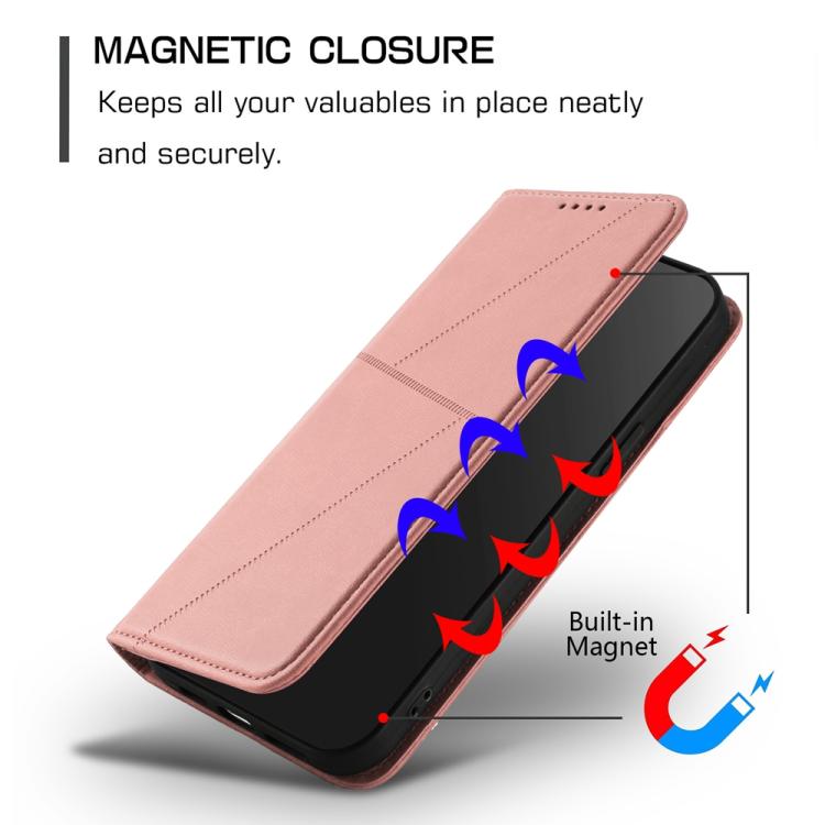For Google Pixel 10 / Pixel 10 Pro Strong Magnetic Frosted Flip Leather Phone Case(Pink) - Google Cases by buy2fix | Online Shopping UK | buy2fix