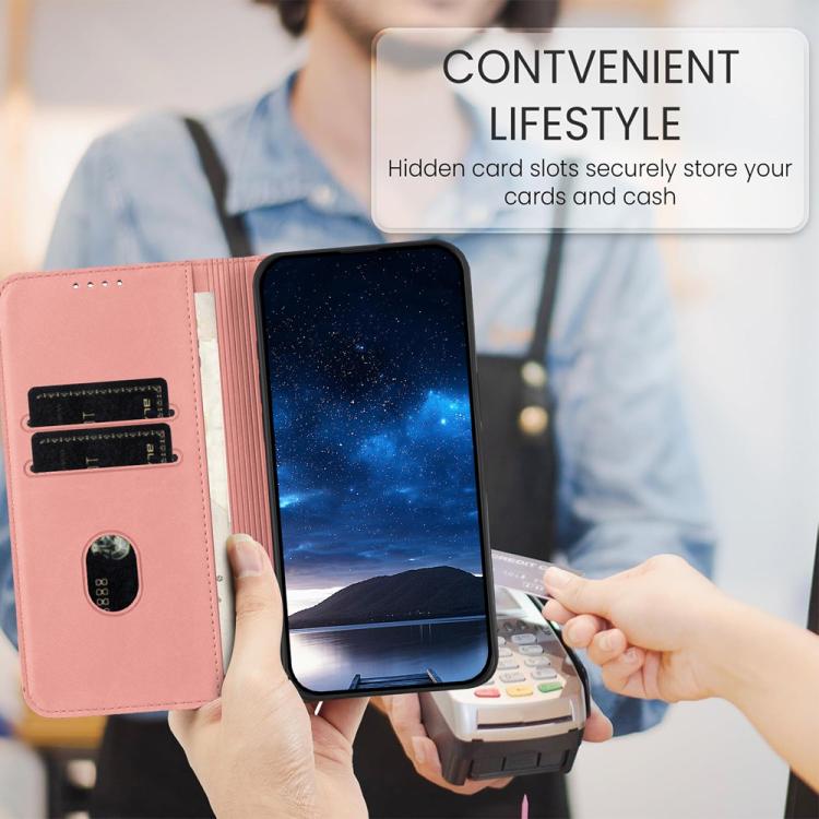 For Google Pixel 10 / Pixel 10 Pro Strong Magnetic Frosted Flip Leather Phone Case(Pink) - Google Cases by buy2fix | Online Shopping UK | buy2fix