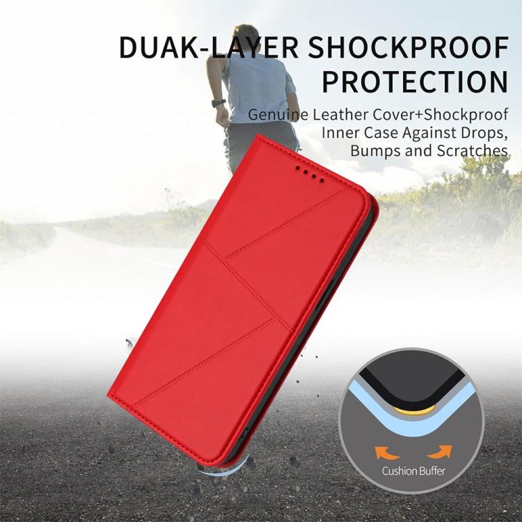 For Google Pixel 10 Pro XL Strong Magnetic Frosted Flip Leather Phone Case(Red) - Google Cases by buy2fix | Online Shopping UK | buy2fix